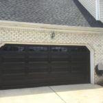 black garage door high windows