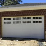 double row paned garage doors