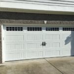 garage door with high windows