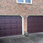 burgendy garage door