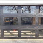 Garage door with windows